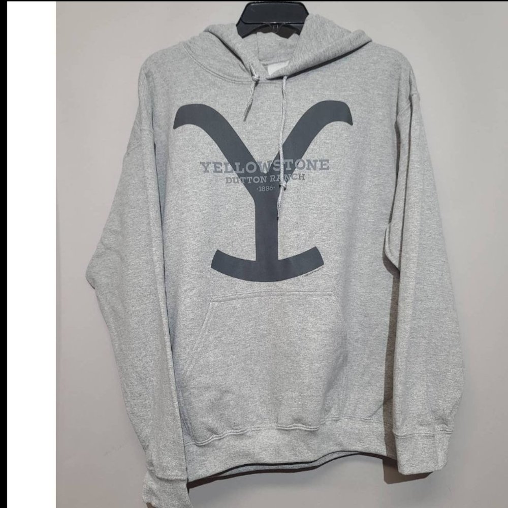 Yellowstone Dutton Ranch Gray Hooded Sweatshirt